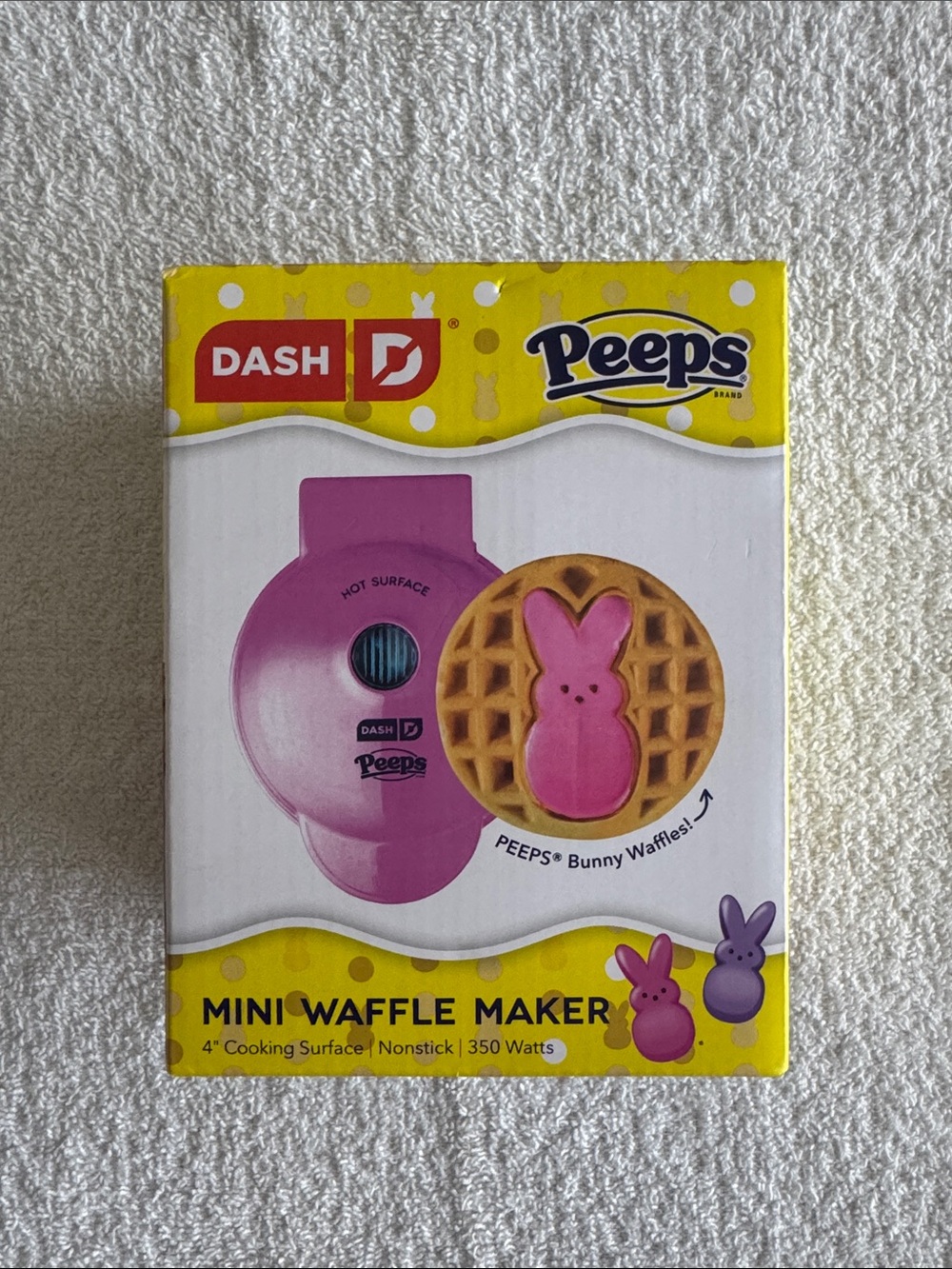 Dash Peeps Pink Mini Waffle Maker